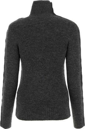 Isabel Marant Womens Nylon Blend Sweater Gray Acrylic Alpaca