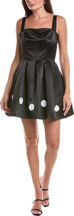 Rene Ruiz Square Neck A-Line Faille Dress