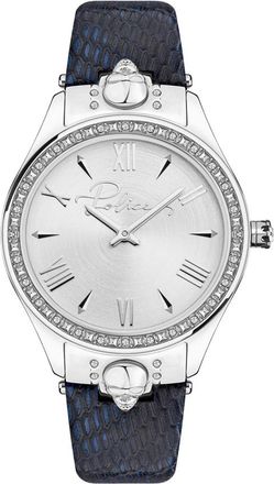 Police Pahia Leren Analoge Horloge - Dames - Horloges - Blauw - ONE Size - Accessoires