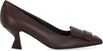 Sergio Rossi Schoenen, Dames, Rood, 37 EU, Leer, Leren Pumps