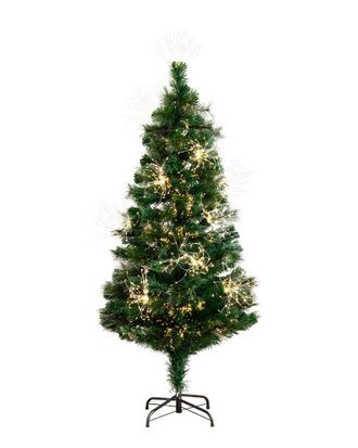 Nearly Natural 5Ft Pre-Lit Fiber Optic Artificial Christmas Tree With 146 Warm White Led Lights