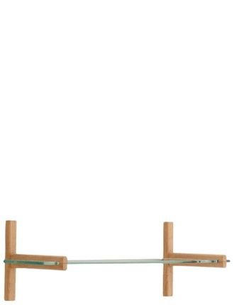 K Home Modulares Design Regal Sitro 90 x 30.5 cm, Eichenholz/Glas