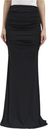 Elisabetta Franchi Gonna Maxi con Drappeggio a Vita Alta - - Skirts - Donna - Nero - XS