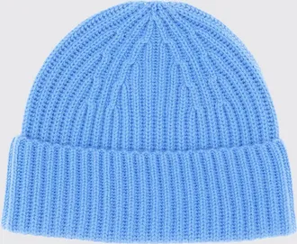 Lisa Yang Berretto beanie in 100% cashmere a coste con risvolto