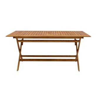 Miliboo Mesa De Jard&iacute;n Plegable Rectangular De Madera Maciza 170 Cm Santiago