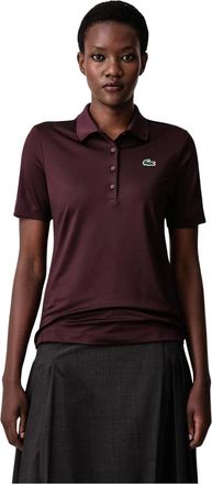 Lacoste Polo de golf el&aacute;stico Slim Fit con protecci&oacute;n UV - Tops - Mujer - Marr&oacute;n - XL