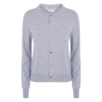 Comme Des Gar&ccedil;ons Truien & Vesten, Dames, Grijs, L, Leer, 12 Gauge Cashmere Jersey Cardigan
