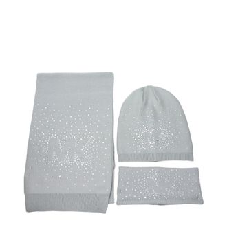 Michael Kors Geschenkidee Schal, M&uuml;tze und Stirnband Damens Acrylgrau