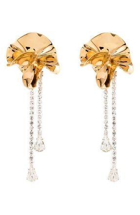 Sterling King Sylvia Crystal Drop Earrings in Gold at Nordstrom