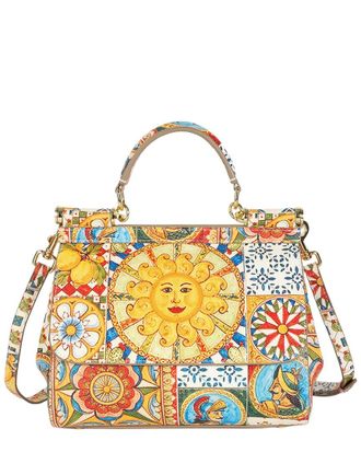 Tiffany & Fred Saffiano Painted Leather Top-Handle Satchel
