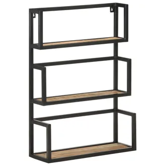 vidaXL Estanter&iacute;a De Pared De Madera De Mango Rugosa 60x20x85 Cm Vidaxl