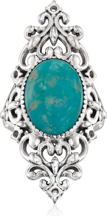 Ross-Simons Turquoise Filigree Ring in Sterling Silver