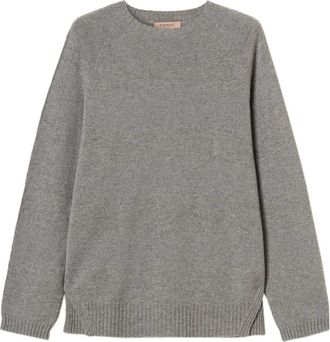 Twinset Pullover Trui - Dames - Ronde hals truien - Grijs - XS - Truien & Vesten