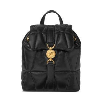 Versace Backpacks, female, Black, Size: ONE SIZE Kleio Quilted Nappa Backpack