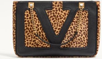Valentino Garavani Valentino Garavani Viva Superstar small shopping bag in pony-effect calfskin Wo