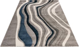 Obsession Teppich »My Frisco 283« rechteckig 12 mm Höhe modernes Wellendesign, Wohnzimmer, Schlafzimmer