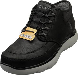 Skechers Mens Summits Siegul Slip-On Sneakers, Black Suede/Charcoal Trim, 9.5 UK