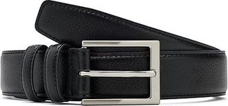 Brooks Brothers Textured Leather Belt Mens Belts Black : 42
