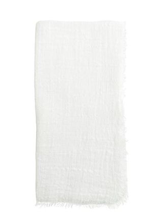Anaya with Love Cotton Gauze Fringe Napkins- Set of 4 in Bright White at Nordstrom