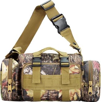 Generic Tree Stand Bag, Large Capacity Hunting Storage Bag, Camouflage Waterproof Tree Stand with Multiple Pockets, Hunting Fanny Pack with Adjustable Straps,