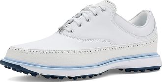 adidas Golf MC80 Spikeless Golf Shoes Mens Golf Shoes Ftwr White/Crystal Sky/Collegiate Navy : 12.5 D - Medium, Leather