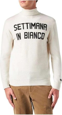 MC2 Saint Barth Stijlvolle Maglia voor je garderobe - Heren - Coltruien - Wit - L - Truien & Vesten