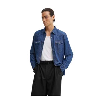 Levi's Heren, Overhemden, Blauw, Maat: S Katoen
