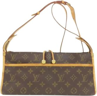 Louis Vuitton Pre-owned Cross Body Bags, female, Brown, Size: ONE SIZE Pre-owned Popincourt Long Shoulder Bag