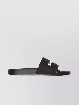 Balenciaga logo rubber pool slides