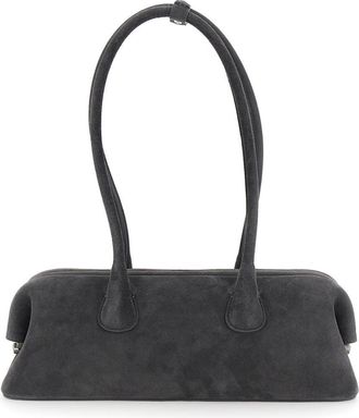 Osoi Womens Shoulder Bag Boat Wide Brown Leather Cow