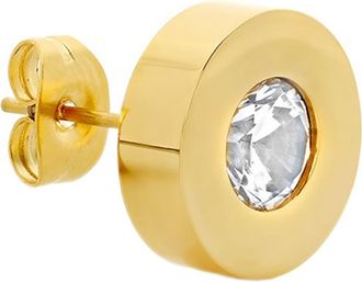 HMY Jewelry Swarovski Crystal Embellished Round Stud Earrings in Yellow at Nordstrom Rack