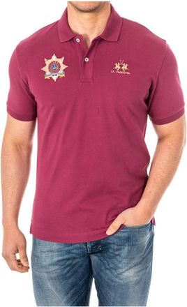 La Martina Polo Shirt - Heren - Polos - Paars - XS - Katoen - Tops