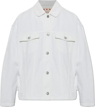 Marni Denim Jas Met Afneembare Riem - Dames - Spijkerjassen - Wit - XS - Denim - Jassen