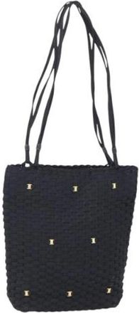 Ferragamo Pre-owned Tote Bags, female, Black, Size: ONE SIZE Pre-owned Nylon Shoulder Bag