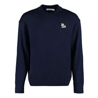 Maison Kitsun&eacute; Heren, Truien, Blauw, Maat: XL Wol