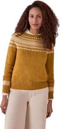 Celtic & Co. Highlands Two-toned Crew Neck Sweater in Golden Yellow at Nordstrom, Size X-Small