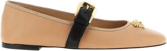 Versace La Medusa Nappa Ballerinas - Dames - Ballerinas - Beige - 38 EU - Katoen - Schoenen