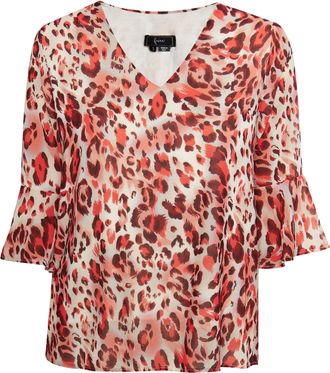 Faina Blouse shirt Dames Rood Veelkleurig