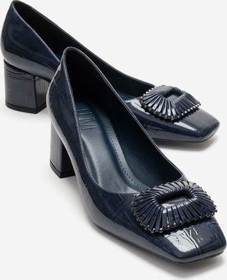 Prologue Velora Gesp Vierkante Neus Blokhak Pump (Dames)