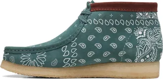 Clarks Wallabee Boots Green Paisley 26168803