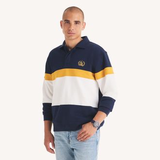 Nautica Mens Colorblock Pullover Sweatshirt