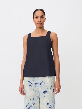 Masai Madisa Linen Square Neck Top in Navy at Nordstrom, Size Xx-Large
