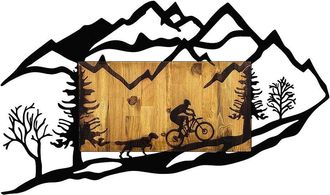 Jelmoli-Shop Wanddekoobjekt »Wallxpert Bicycle Riding in Nature 110 x 65 cm«