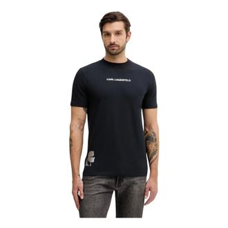 Karl Lagerfeld Heren, Tops, Zwart, Maat: 2XL Katoen
