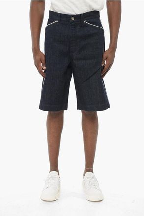 Dolce & Gabbana Dark Washed Denim Shorts with Contrasting Details size 46