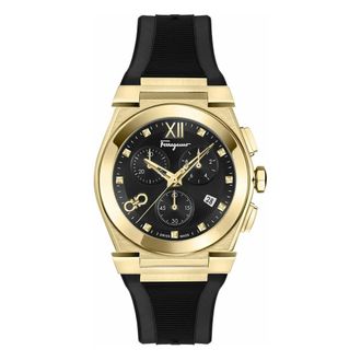 Ferragamo Vega Chrono Silicone - Dames - Accessoires - Zwart - Maat: ONE Size