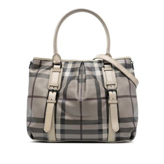 Burberry Pre-owned Burberry Smoke Check Coated Canvas Northfield Satchel CNDONHOUDON