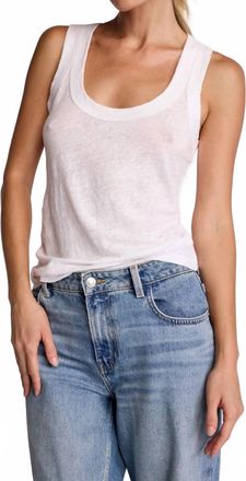 Sundays Linen Danny Tank Top In White