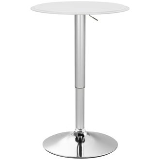 HOMCOM Mesa de bar 63x63x93 cm blanco