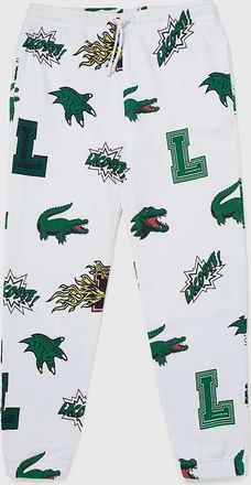 Lacoste Womens Seasonal Print Joggers - White - Size: 32in/10